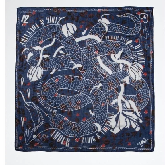 Zadig Voltaire delta camo dancing Scarf - Picture 2 of 5